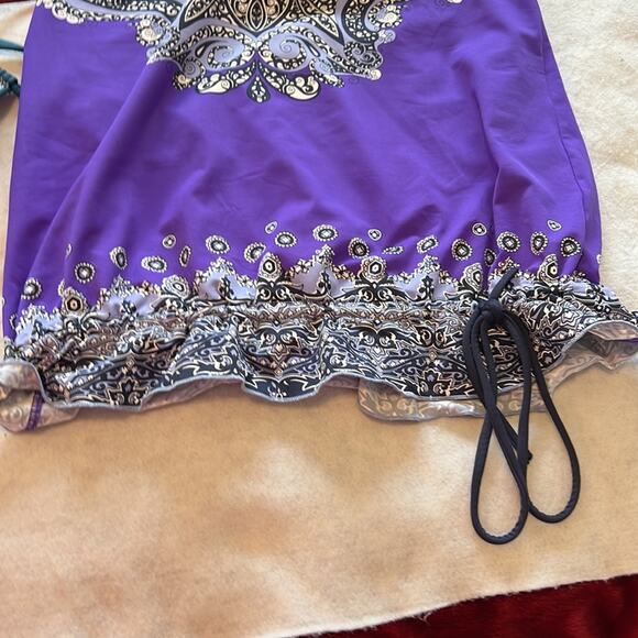 ATHLETA Swim Suite Tankini Top Paisley Purple XS - Picture 10 of 10